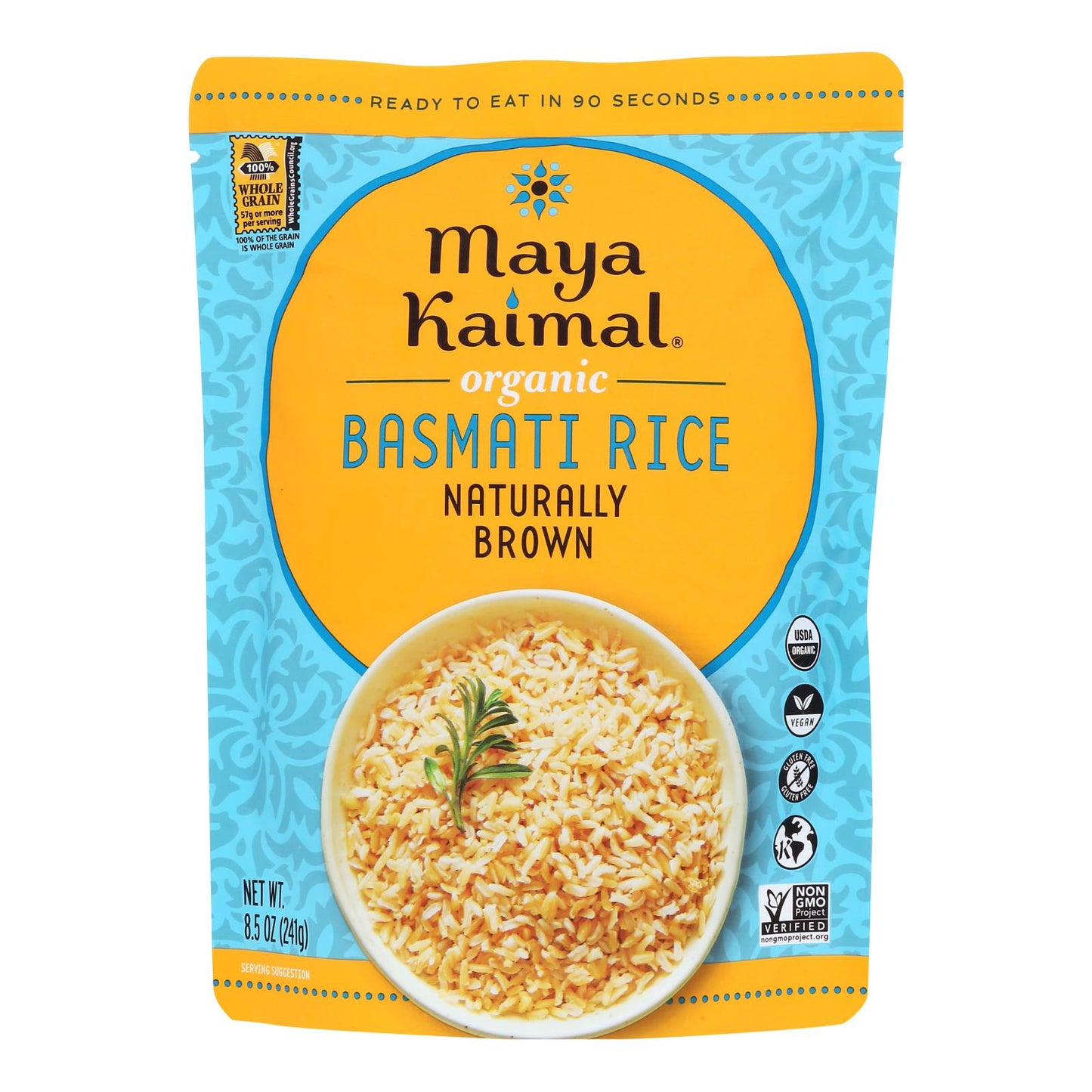 Maya Kaimal - Arroz Basmati Integral - Caja De 6-8.5 Oz
