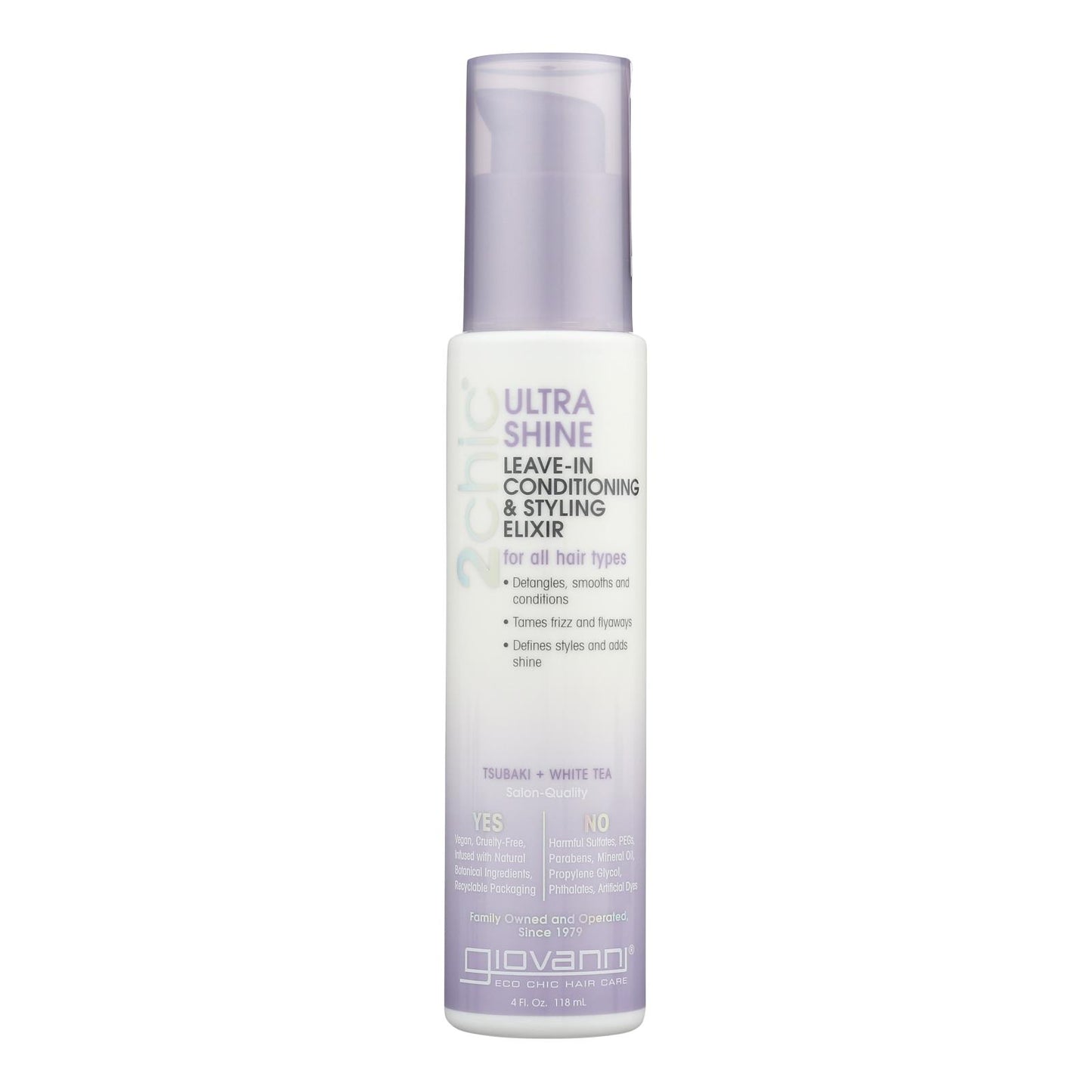 Productos para el cuidado del cabello Giovanni - Acondicionador 2chic Leave In Elixr - 1 unidad - 4 fz