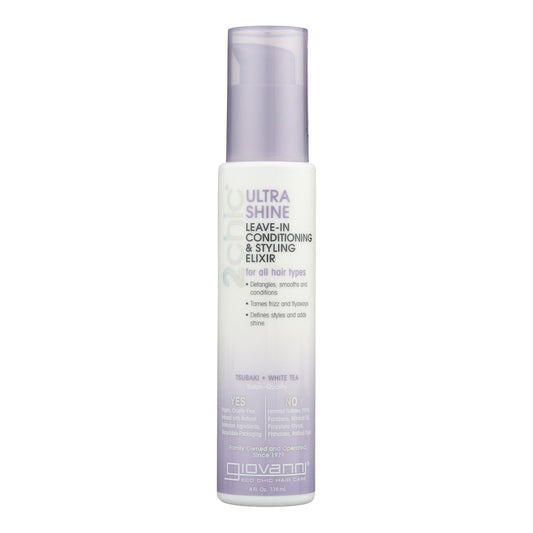 Productos para el cuidado del cabello Giovanni - Acondicionador 2chic Leave In Elixr - 1 unidad - 4 fz