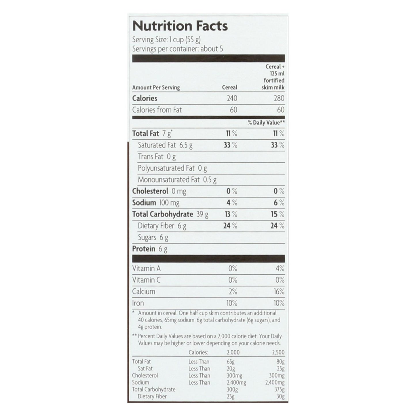 Copos de avena orgánicos Qi'a Superflakes de Nature's Path, sabor a cacao y coco, caja de 12, 10 oz.
