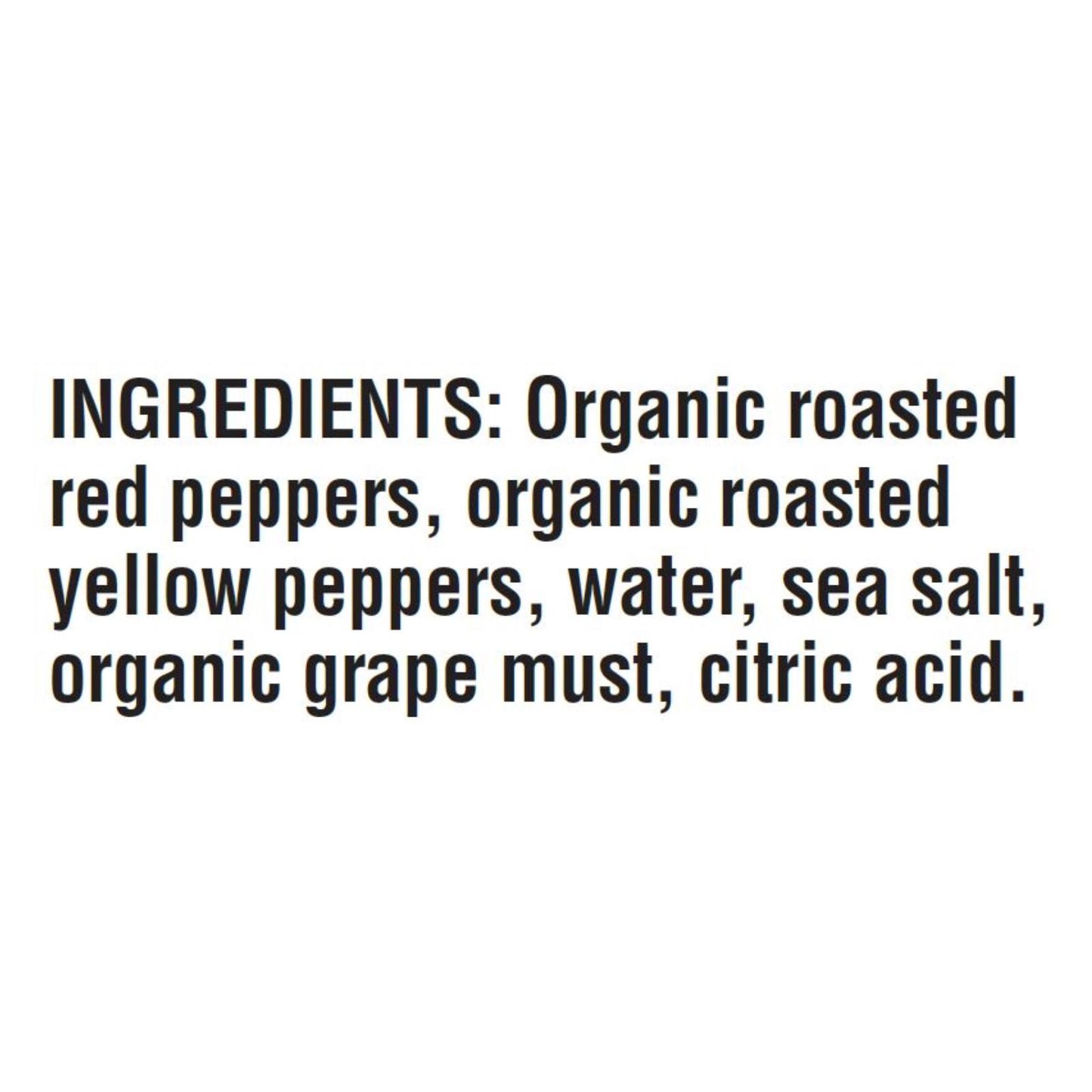 Pimientos rojos y amarillos orgánicos asados ​​al fuego de origen mediterráneo - Caja de 12 - 16 oz
