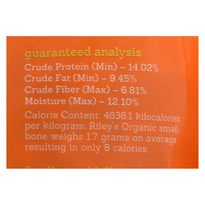 Riley's Organics Organic Dog Treats, Apple Recipe, Small  - Case Of 6 - 5 Oz