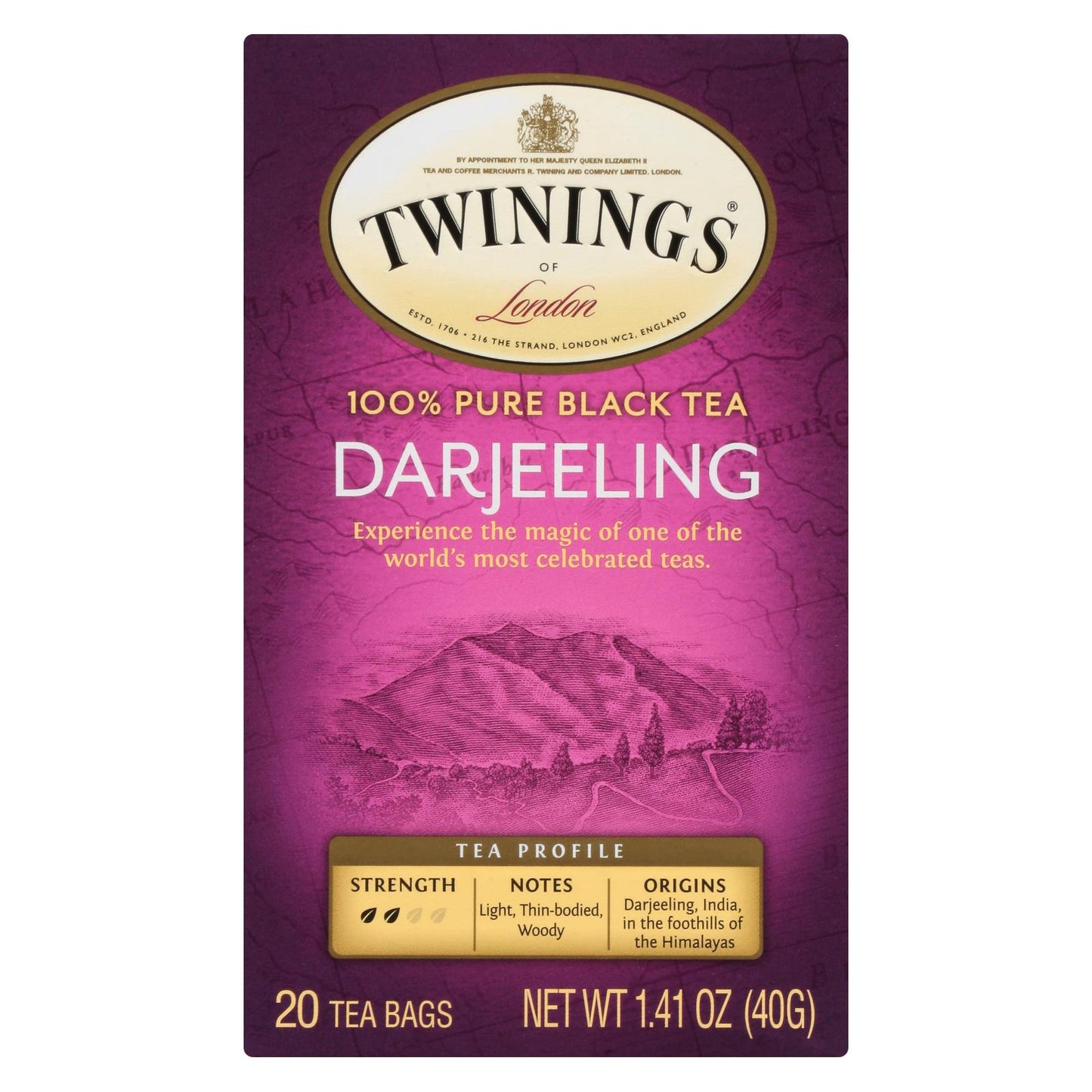 Twinings Tea Black Tea - Darjeeling - Case Of 6 - 20 Bags