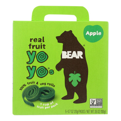 Snack Yoyo de fruta real Bear - Manzana - Caja de 6 - 3,5 oz.