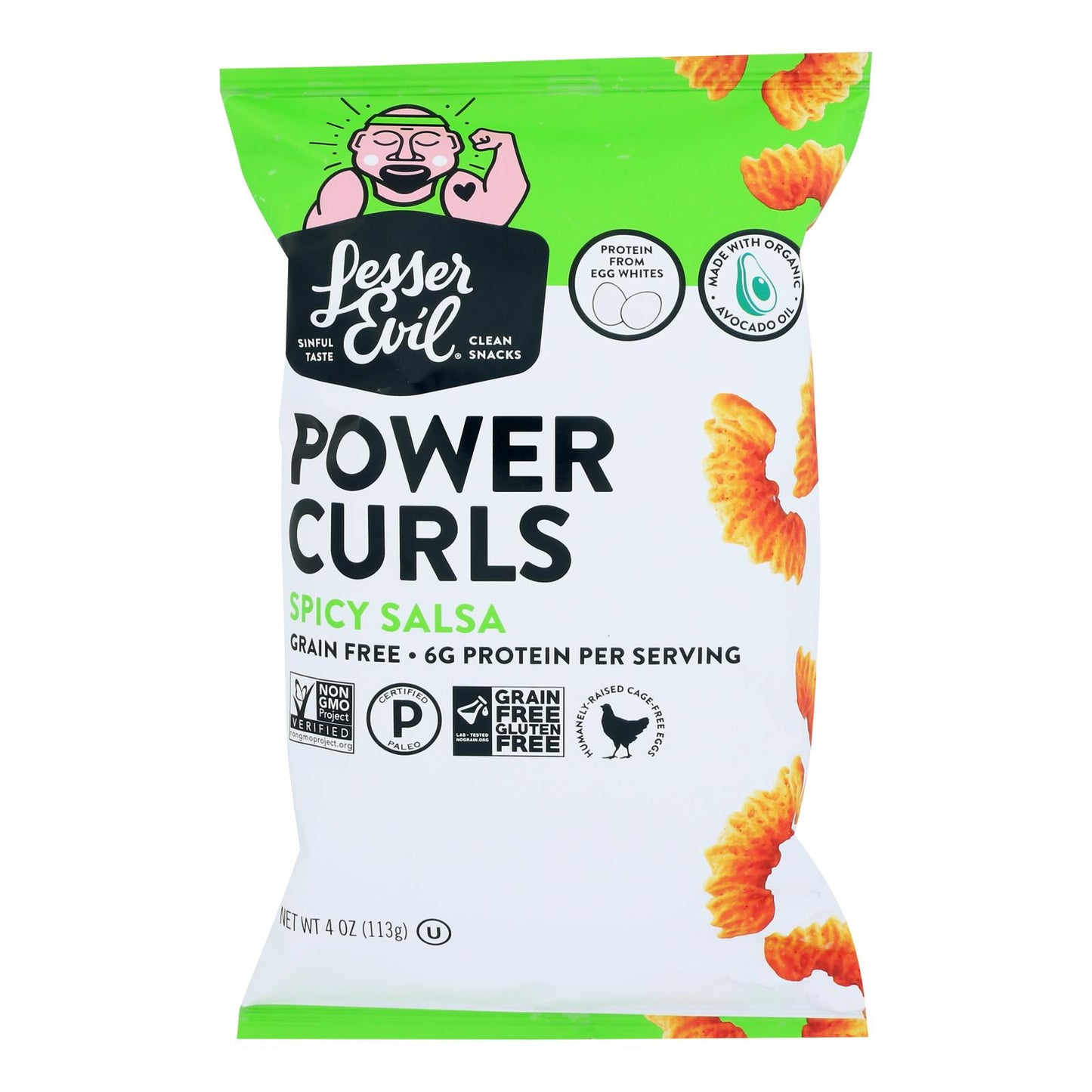 Lesser Evil - Power Curls Sin queso Quesadilla - Caja de 12 - 4 oz