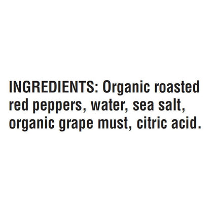 Pimientos rojos gourmet asados ​​al fuego orgánicos mediterráneos - Caja de 12 - 16 oz