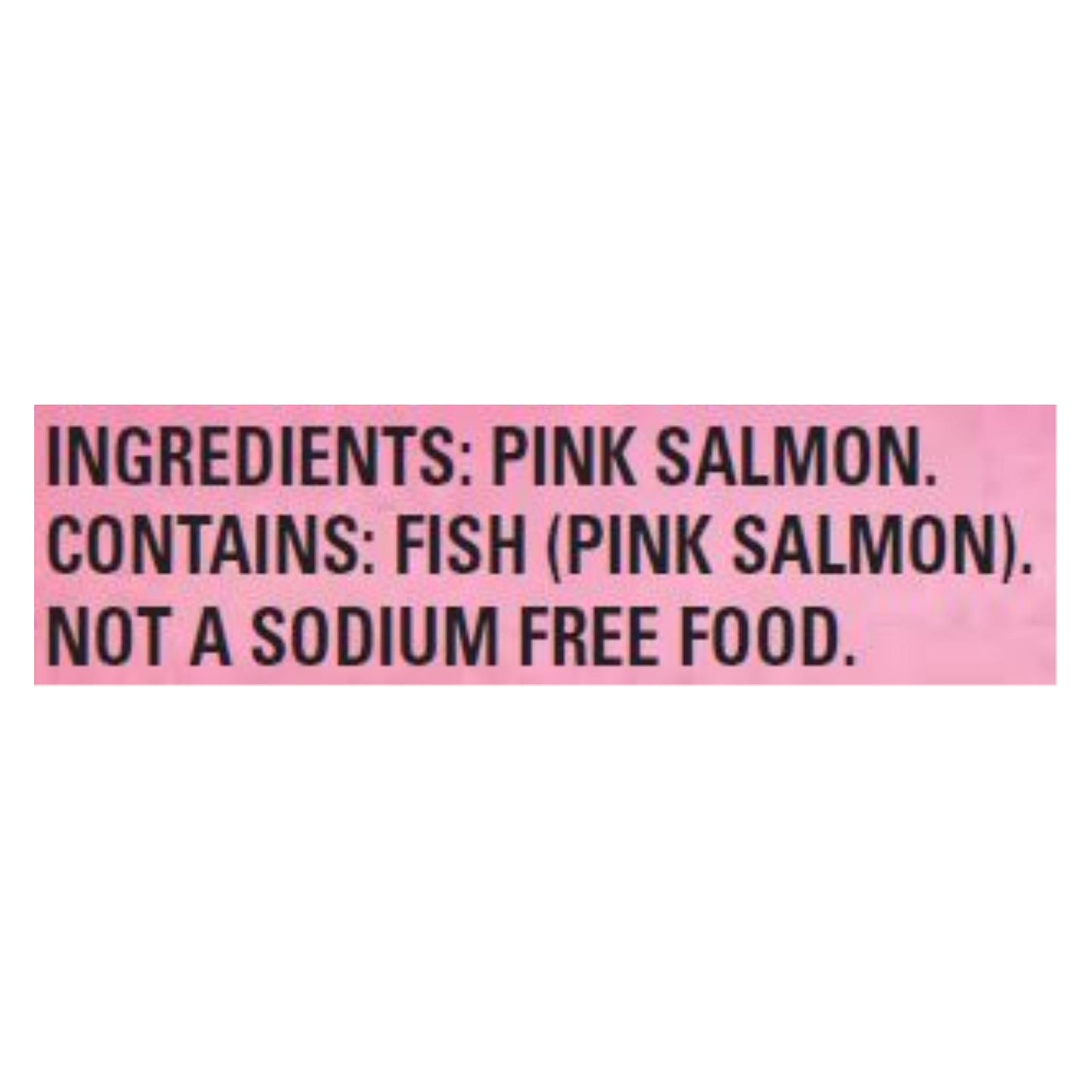Salmón rosado salvaje de mar natural, sin sal - Caja de 12 - 7,5 oz