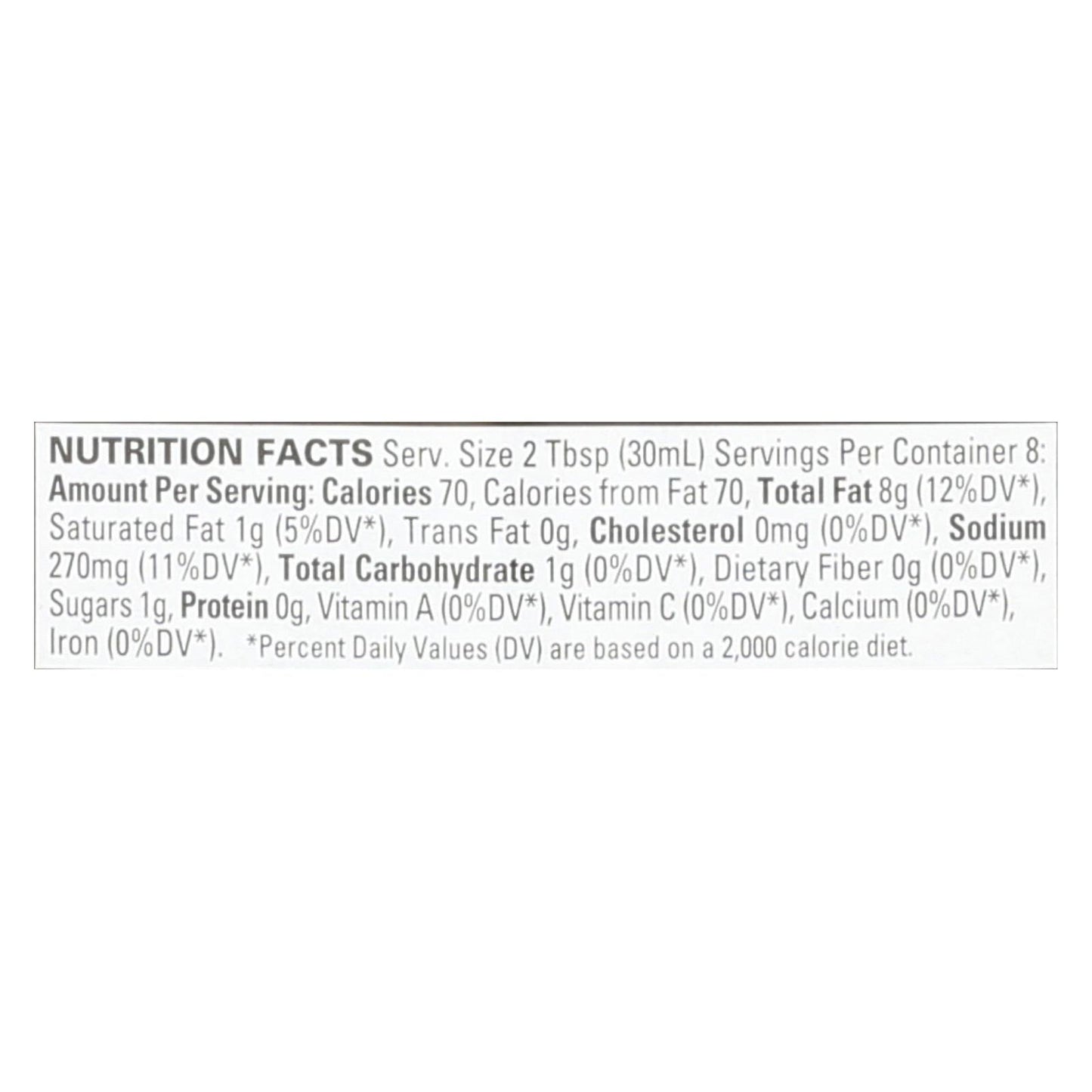 Organic Ville Miso Ginger Organic - Vinagreta - Caja de 6 - 8 Fl Oz.