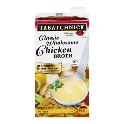 Caldo de pollo saludable clásico Tabatchnick - Caja de 12 - 32 fl oz.