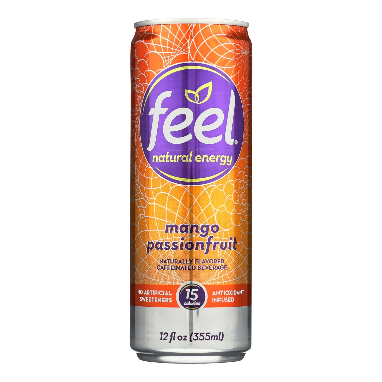 Siente la energía natural - Bebida energética Mngo Pssnfrt - Cs de 12-12 Fz
