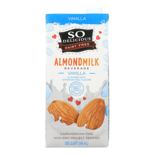 So Delicious Dairy Free Almond Milk - Vanilla - Case Of 6 - 32 Oz