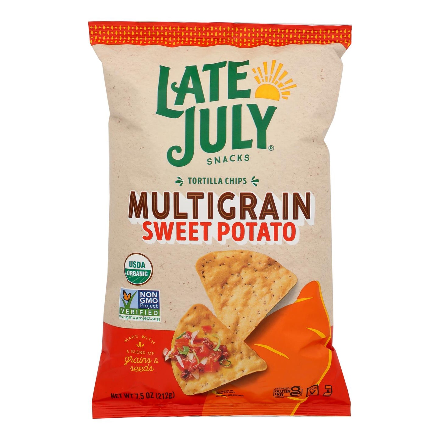 Late July Snacks - Tort Chip Veg Sweet Potato - Case Of 12-7.5 Oz