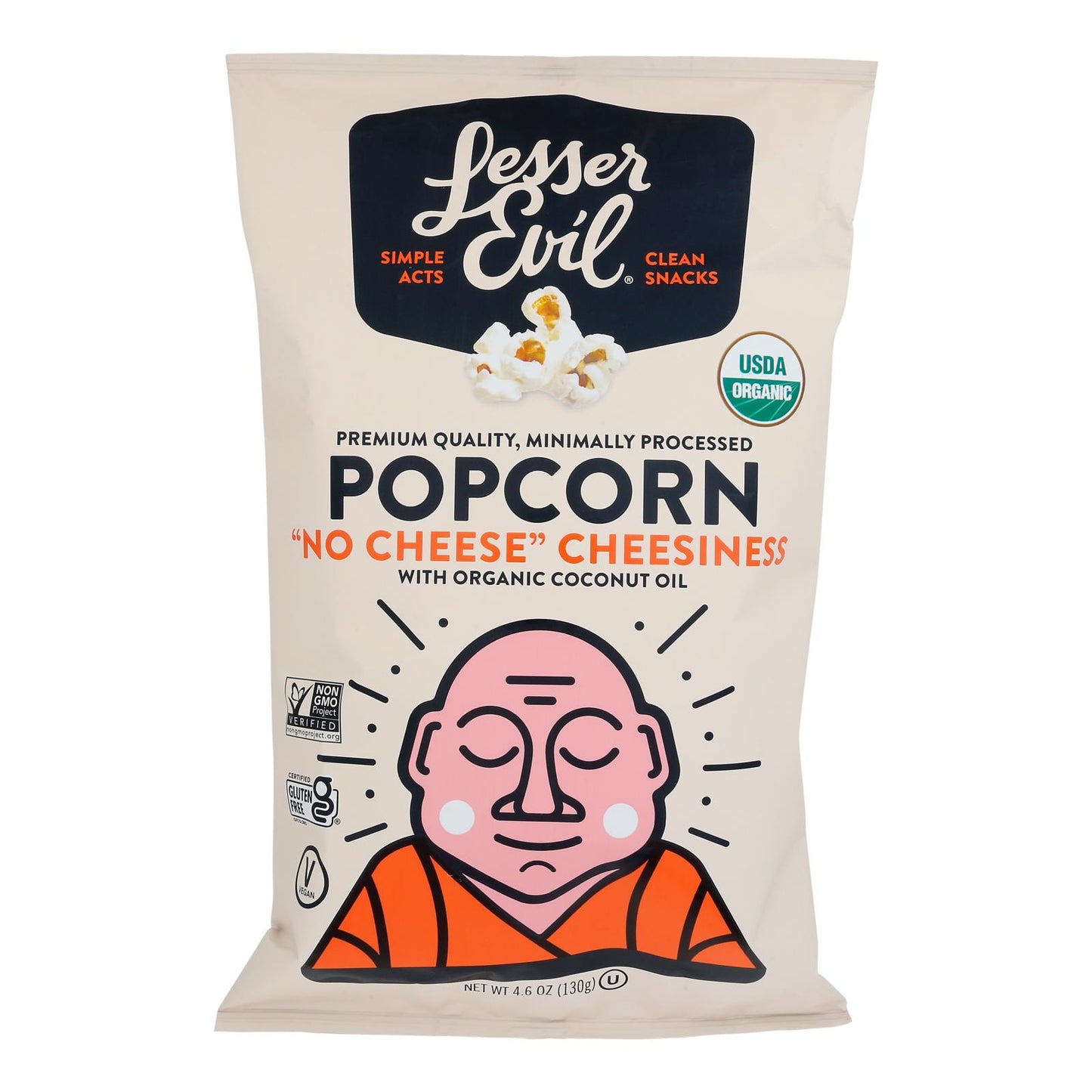 Lesser Evil - Palomitas de maíz sin gluten - Caja de 12 - 4,6 oz