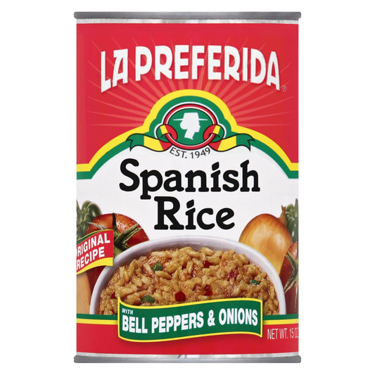 La Preferida, Arroz Español Con Pimientos Morrones Y Cebollas - Caja De 12 - 15 Oz