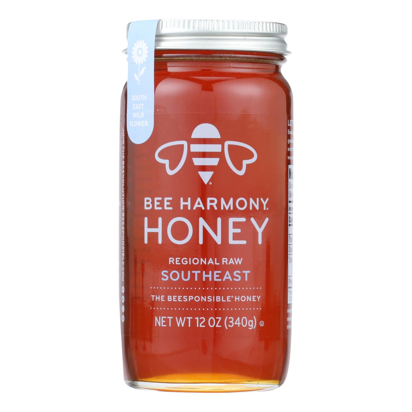 Miel cruda regional Bee Harmony - Caja de 6 - 12 oz