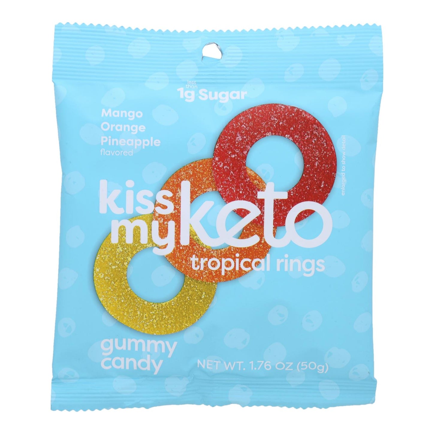 Kiss My Keto - Gomitas cetogénicas con sabor a anillos tropicales - Caja de 6 - 1,76 oz