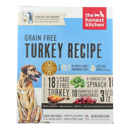 The Honest Kitchen Embark - Alimento para perros de pavo sin cereales - 10 lb.