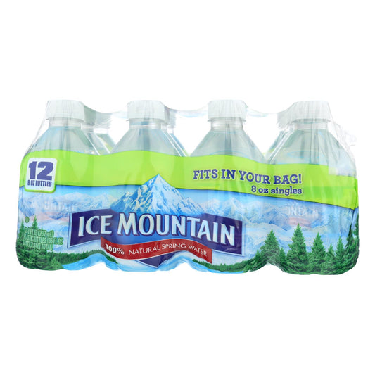 Ice Mountain - Agua de manantial natural - Caja de 4 - 12/8 Fl Oz.