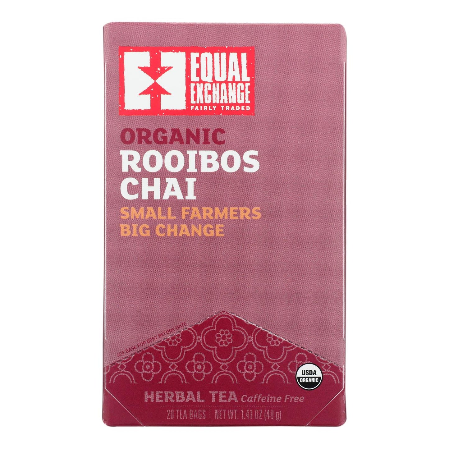 Equal Exchange - Tea Rooibos Chai - Case Of 6-20 Ct