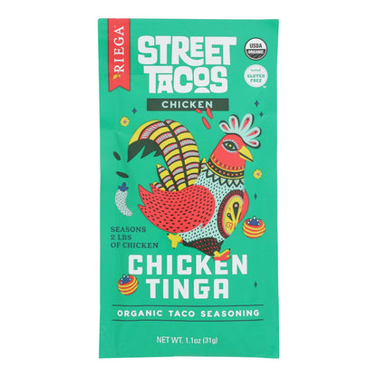 Riega Foods - Seasn Chicken Tnga Taco - 8-1.1 盎司装