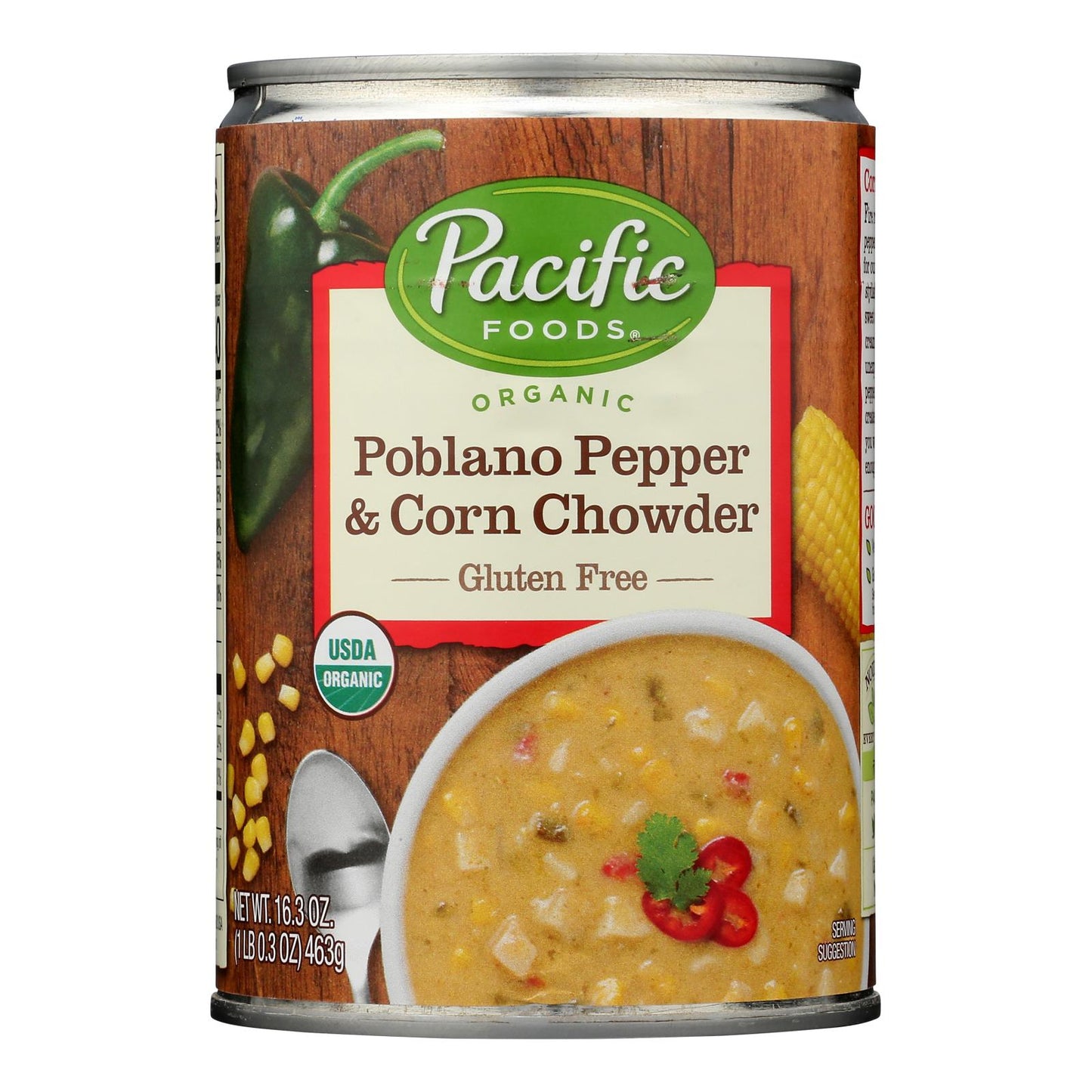 Pacific Foods - Maíz Chwdr Poblano - Caja de 12 a 16,3 oz