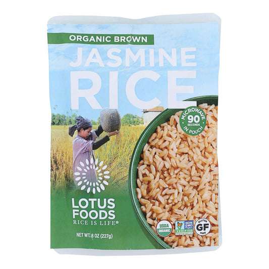 Lotus Foods - Rice Brn Jas Pouch - Caja de 6-8 oz