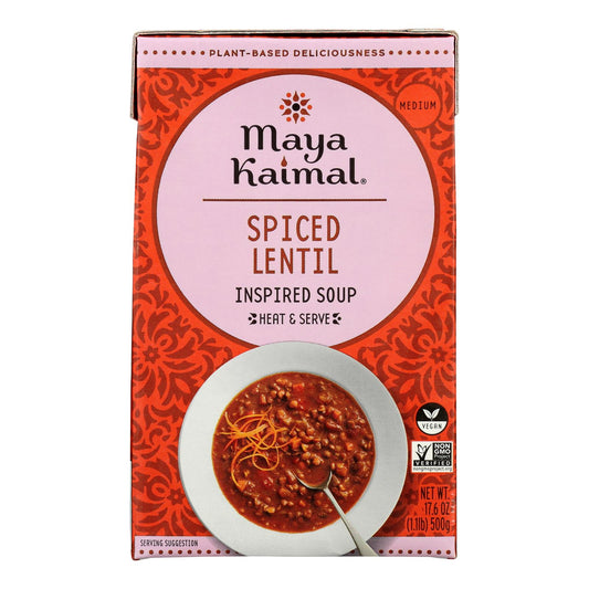 Maya Kaimal - Sopa de lentejas con especias - Caja de 12 - 17,6 Fz