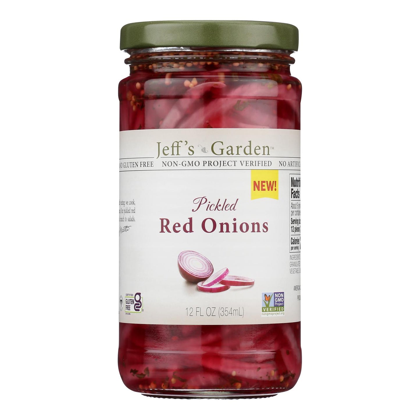 Jeff's Garden - Cebollas rojas en escabeche - Caja de 6 a 12 Fz