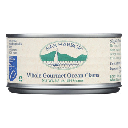 Bar Harbor - Almejas Gourmet Enteras Del Océano - Caja De 12 - 6.5 Oz