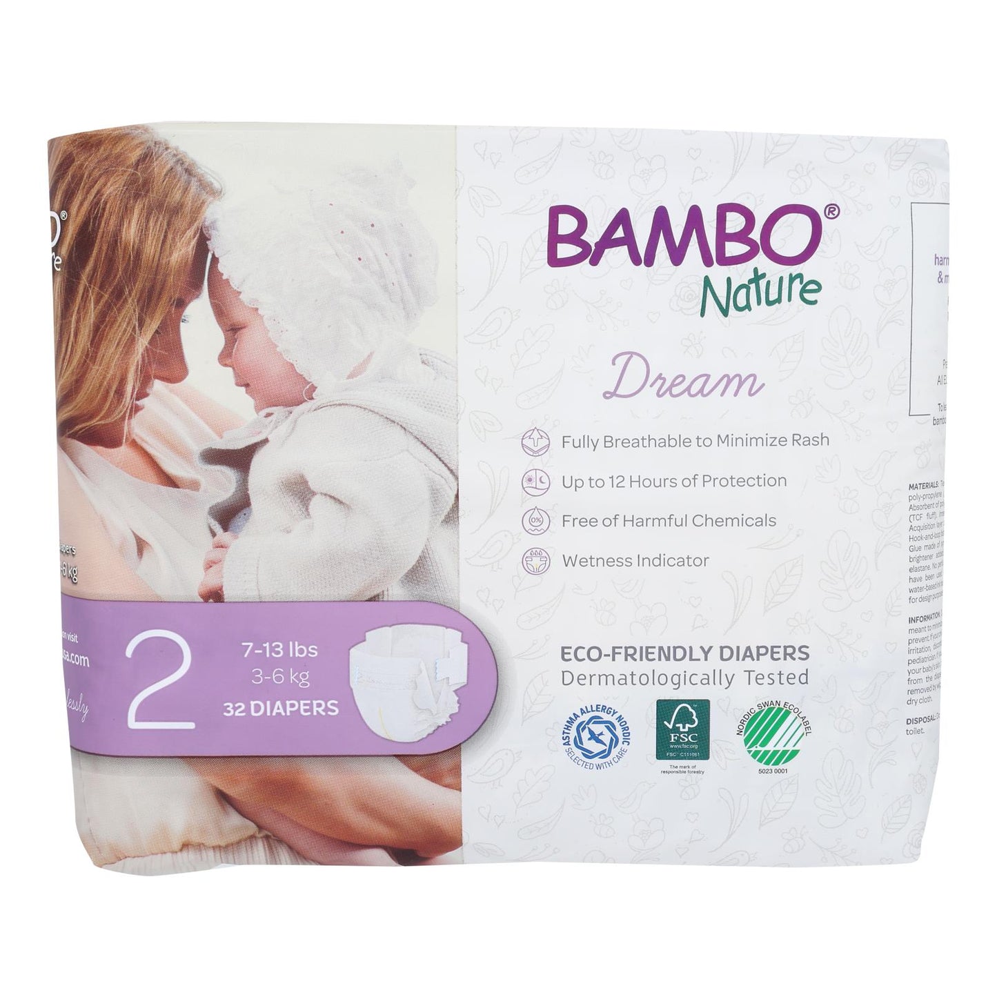 Bambo Nature - Pañales Talla 2 - Caja De 6 - 32 Unidades