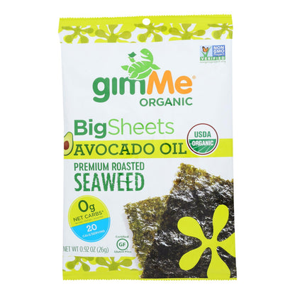 Snacks de algas Gimme - Snack de algas marinas con aceite de aguacate - Caja de 10 - 0,92 oz