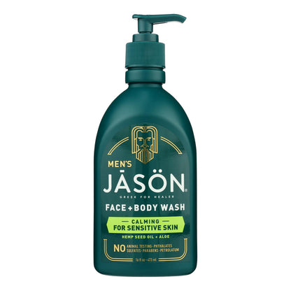 Jason Natural Products - Gel de baño para rostro y cuerpo para hombres Calm - 1 unidad - 16 oz