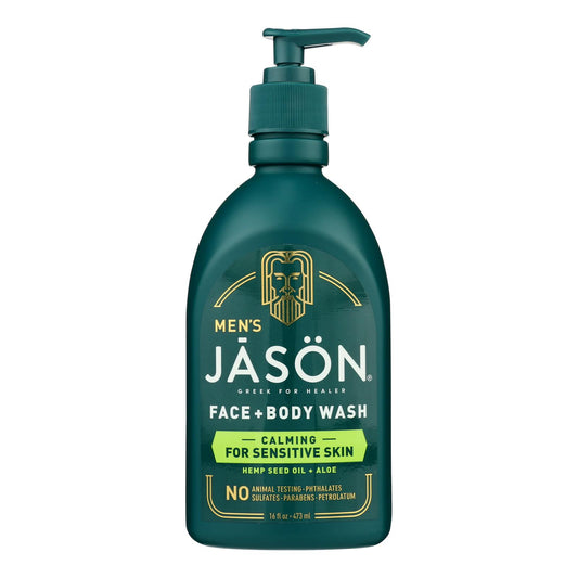 Jason Natural Products - Gel de baño para rostro y cuerpo para hombres Calm - 1 unidad - 16 oz