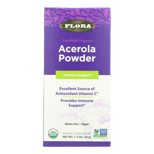 Flora - Polvo de acerola - 1 unidad - 1,7 oz