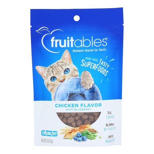 Fruitables - Golosinas para gatos con pollo y grosella - Caja de 10 - 2,5 oz