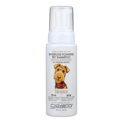 Productos para el cuidado del cabello Giovanni - Champú en espuma para mascotas con avena y nueces - 1 unidad - 8 oz