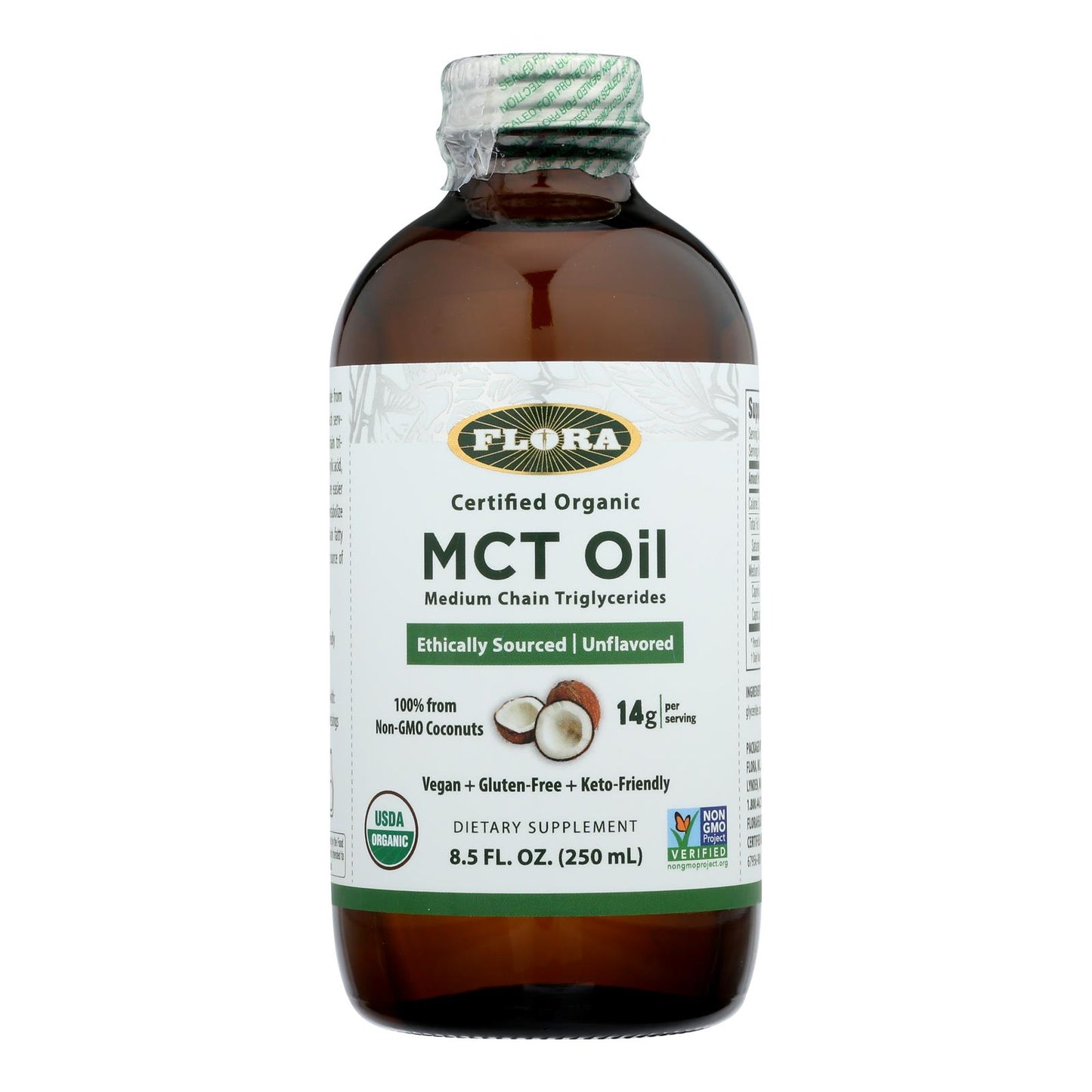 Flora - Aceite Mct - 1 unidad - 8,5 fz