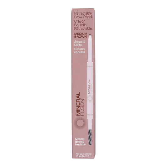 Mineral Fusion - Lápiz para cejas marrón medio - 1 unidad - 0,003 oz