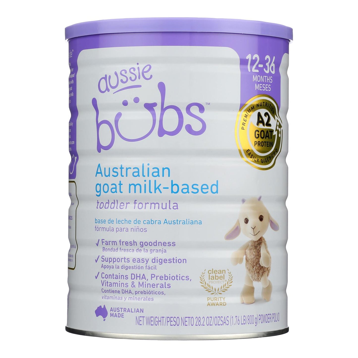 Aussie Bubs - Fórmula en polvo de leche de cabra Kd - 1 unidad - 28,2 oz