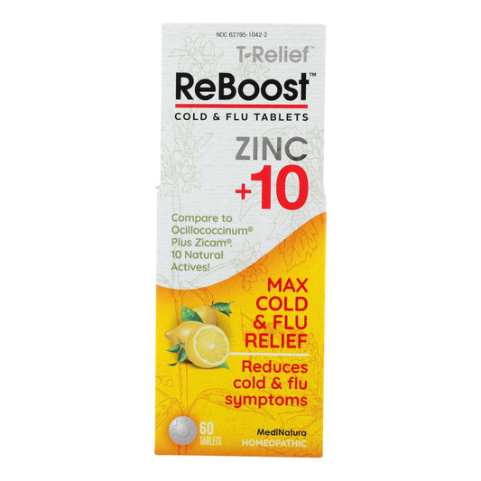 Reboost-medinatura - Tabletas Cld/flu Zinc+10 Limón - 1 Unidad - 60 Tabletas