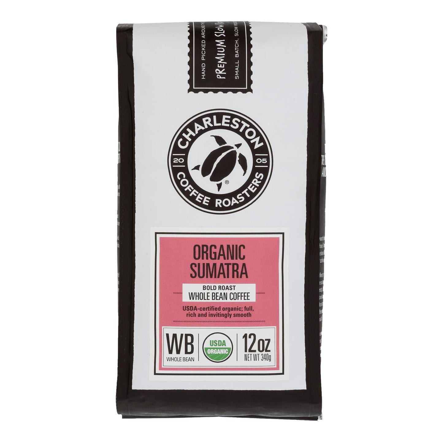 Charleston Coffee Roasters - Café Sumatra en grano - Caja de 6 - 12 oz