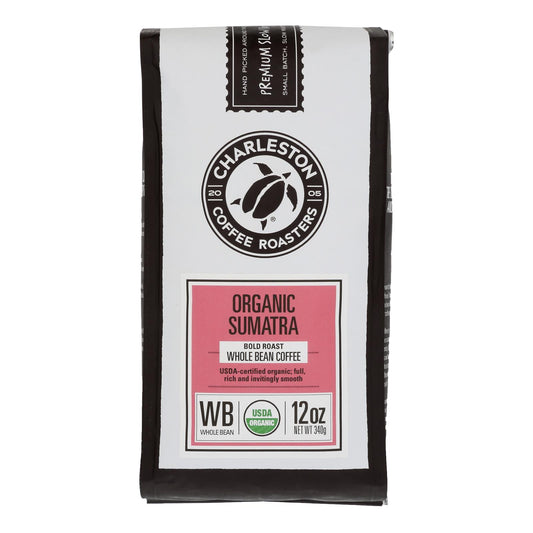 Charleston Coffee Roasters - Café Sumatra en grano - Caja de 6 - 12 oz