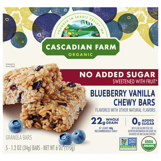 Cascadian Farm - Gran Br Chewy Blueberry - Caja de 6-6 oz