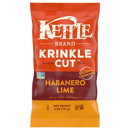 Marca Kettle - Patatas fritas Krinkle Hab Lime - Caja de 15 de 5 oz