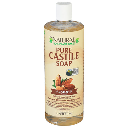 Dr. Natural - Jabón líquido de Castilla con almendras - 1 unidad de 1 a 32 fz