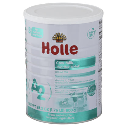 Holle - Bebida para bebés con leche de vaca A2 - Caja de 6 - 28,2 fz