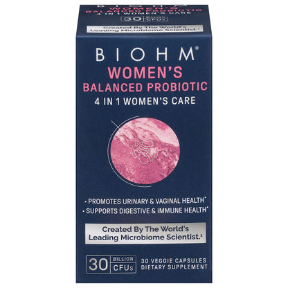 Biohm - Probiótico equilibrado para mujeres - 1 unidad - 30 unidades