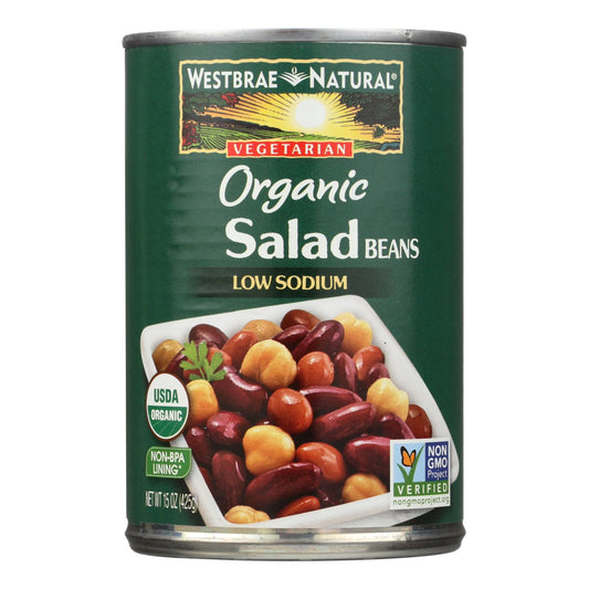 Frijoles orgánicos para ensalada de Westbrae Foods - Caja de 12 - 15 oz.