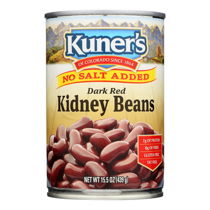 Kuner - Frijoles Rojos Oscuros - Sin Sal Añadida - Caja de 12 - 15 Oz.