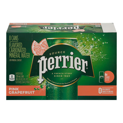 Perrier - Agua mineral con gas de pomelo rosado - Caja de 3-8/11,15 oz